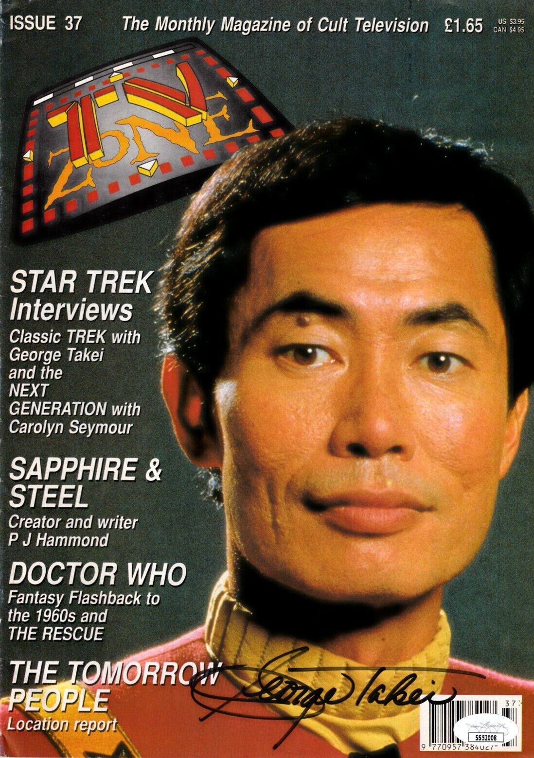 George Takei autographed signed autograph Star Trek 1992 TV Zone magazine JSA