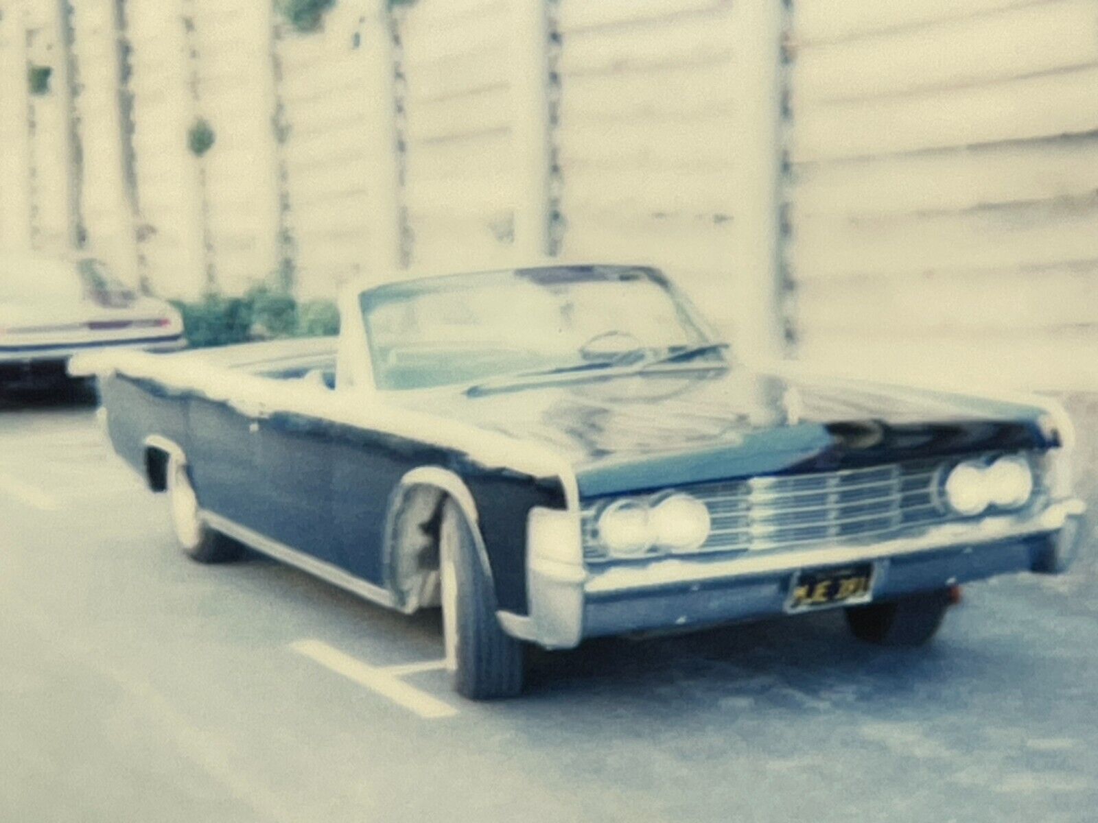 CCF 2 Photographs From 1980-90\'s Polaroid Artistic Of A 1965 Convertible *Blur