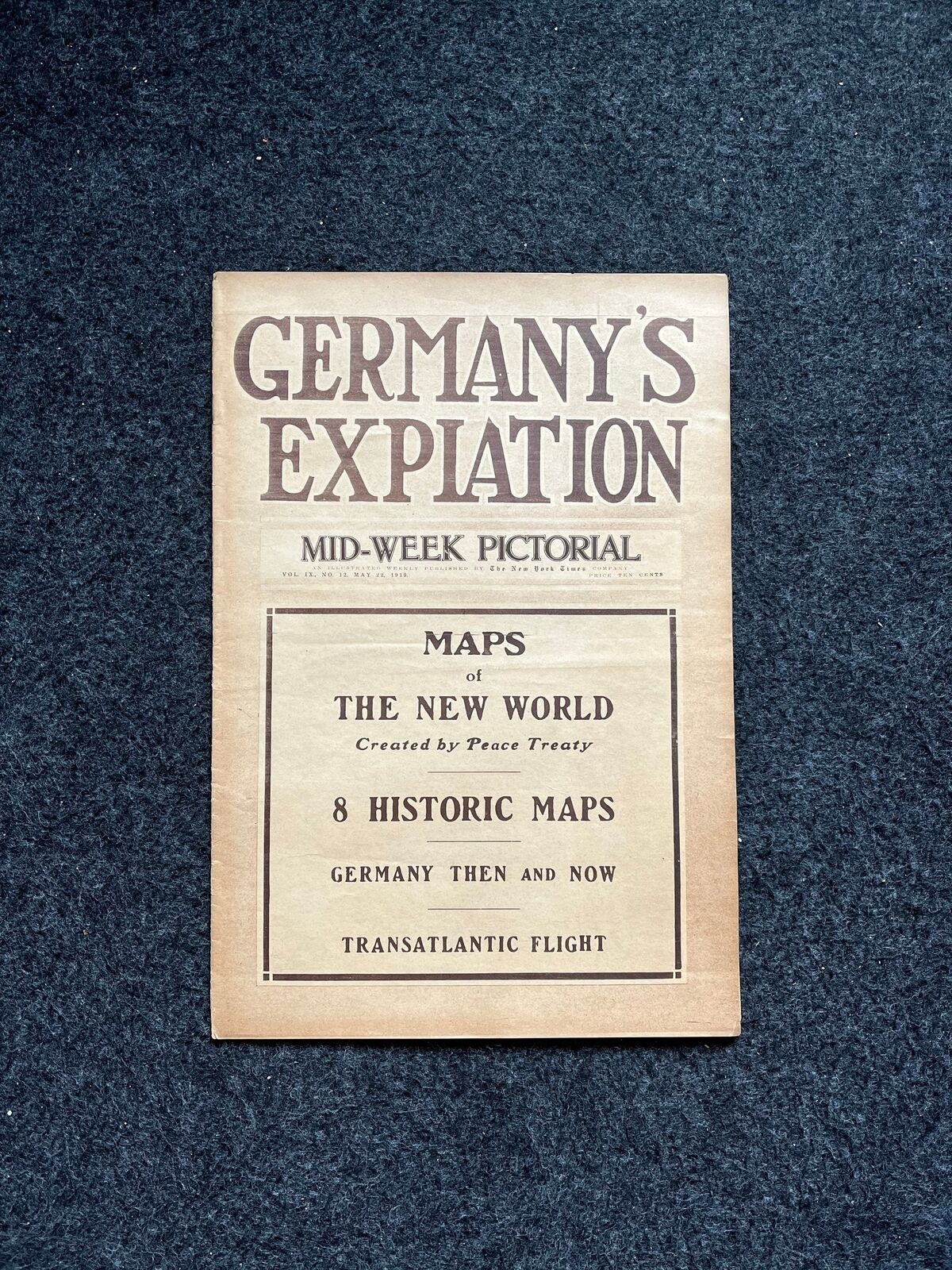 1919 World War I Reparations - NYtimes Treaty of Versailles Paris - Germany Exp