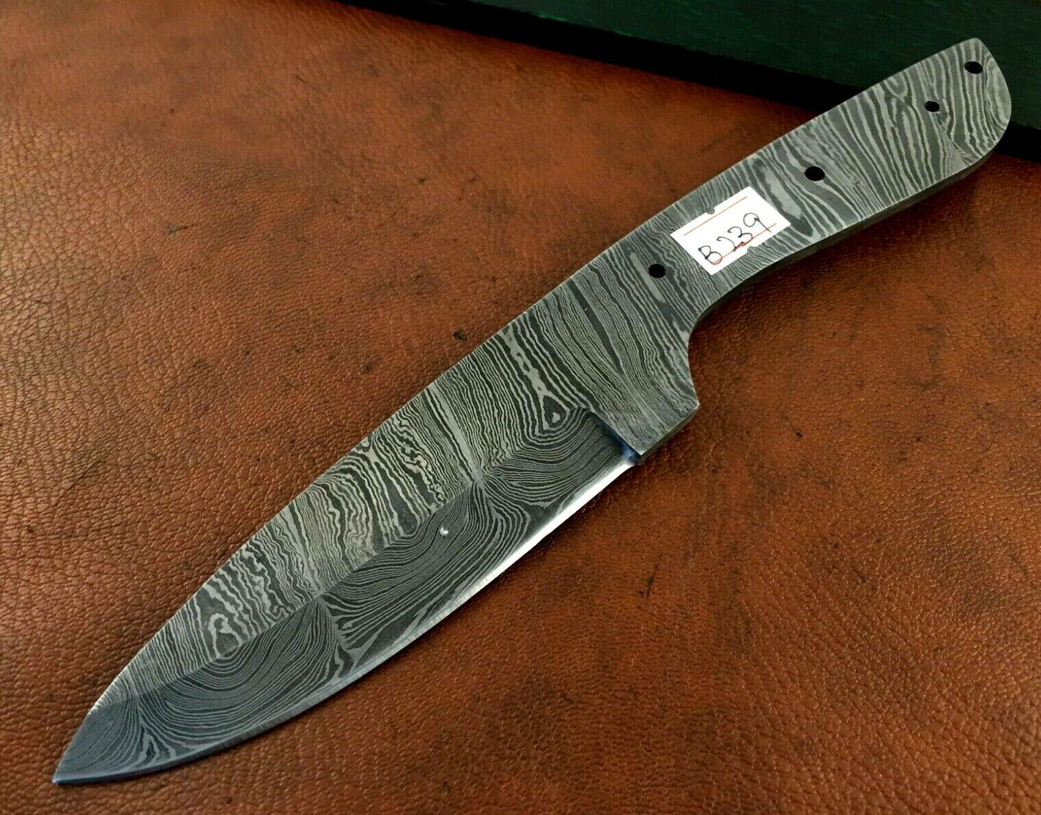 Handmade Pattern Welded Damascus Steel Blade Blank-Knife Making-Klinge-B239
