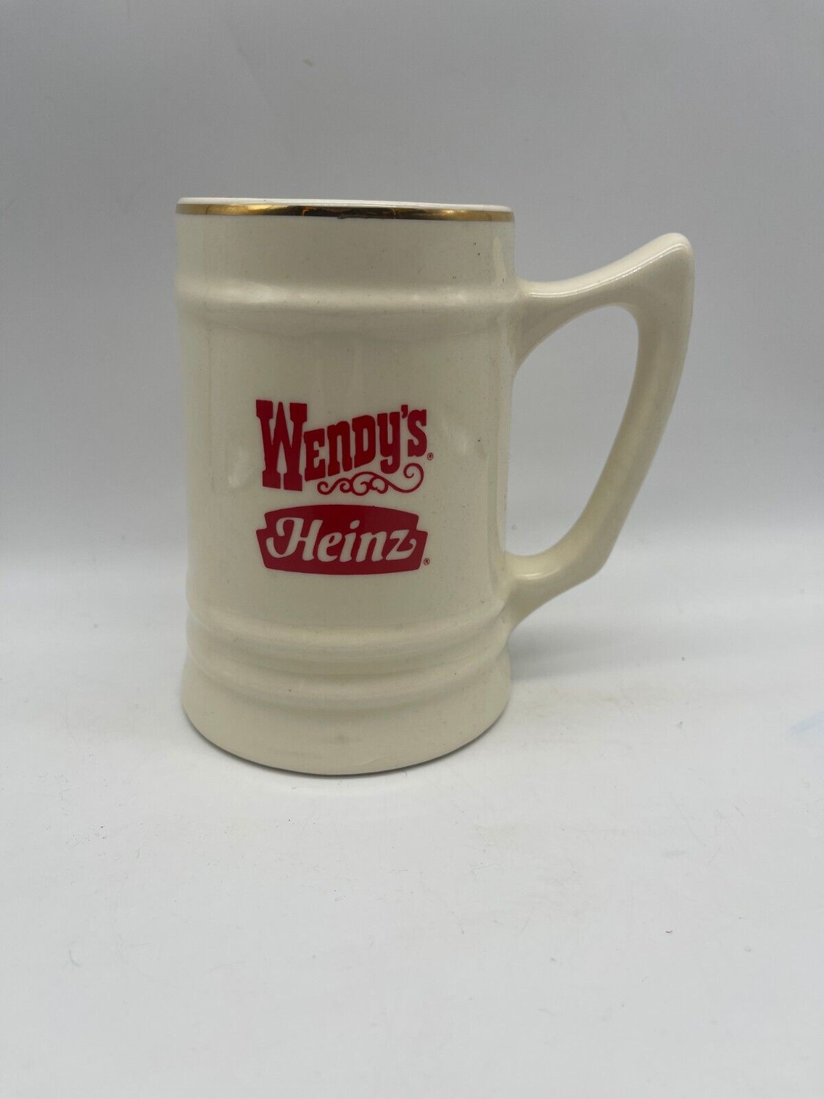 Vintage Wendy\'s Ceramic Mug Tankard Wendy\'s & Heinz We\'re Coming On Strong