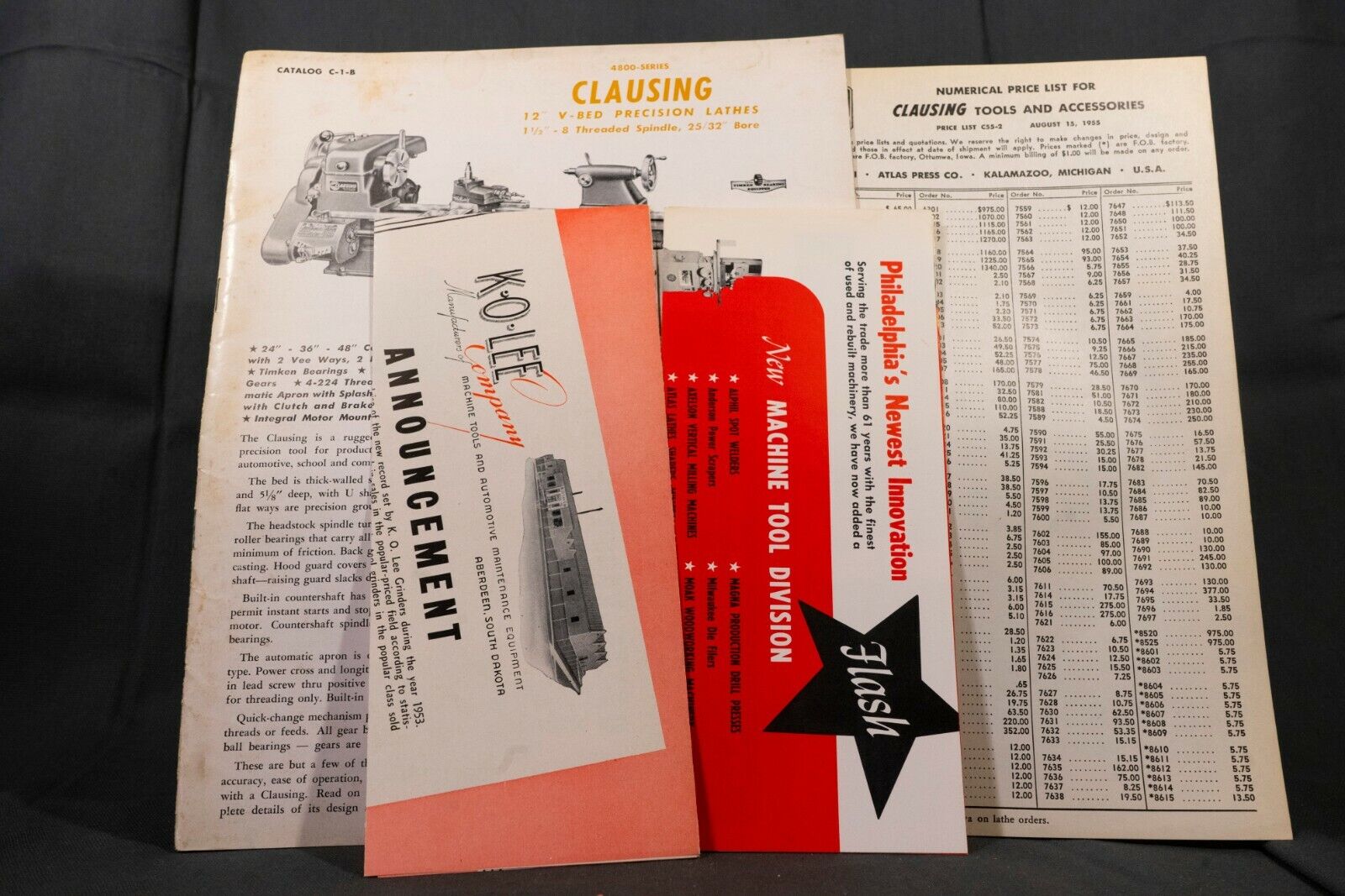 1950s Clausing Lathe Catalog Manual With Advertisements Industrial Machine Tool