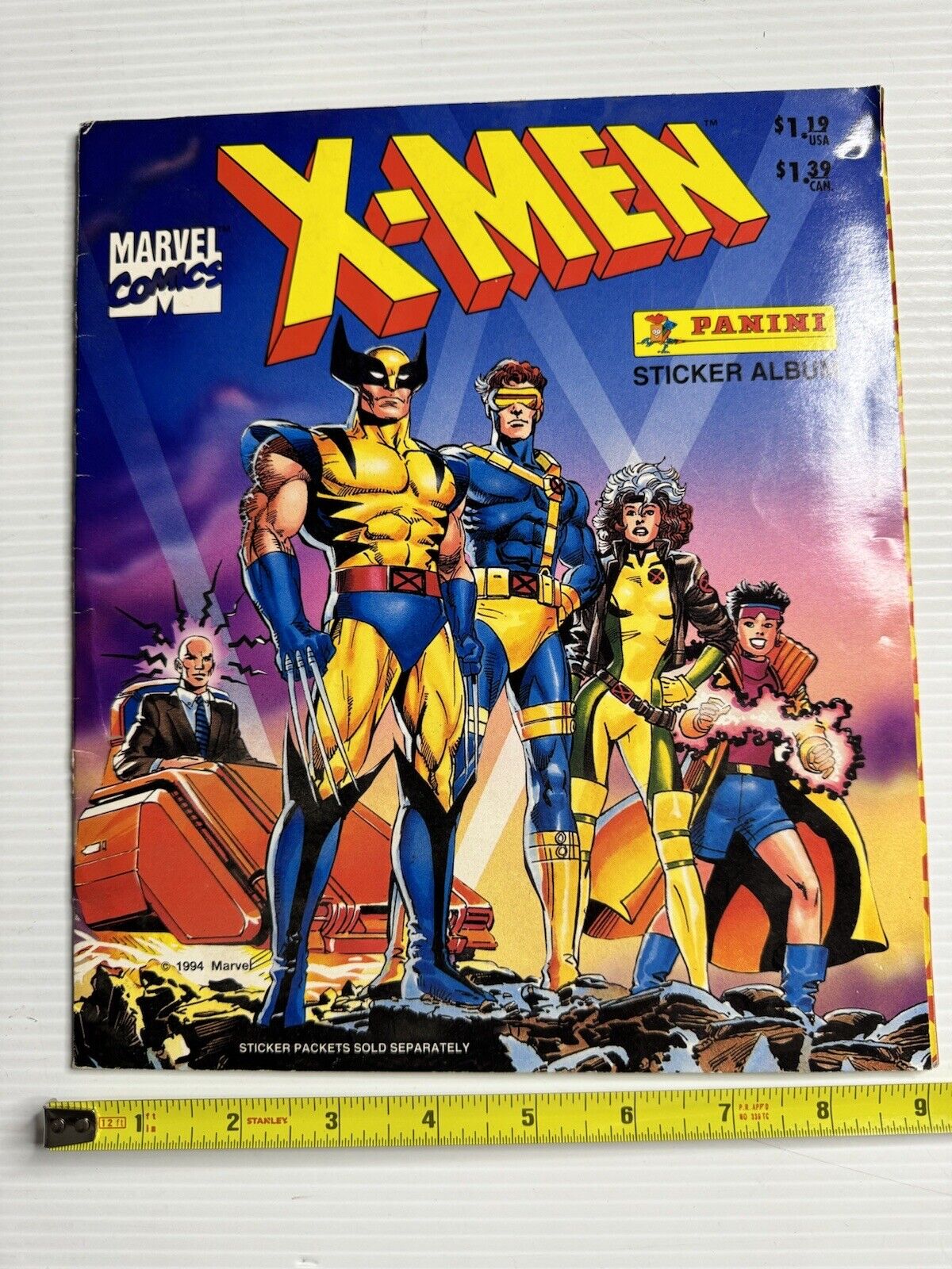 X-Men 1994 Marvel Comics Panini Sticker Album Complete Set Vintage