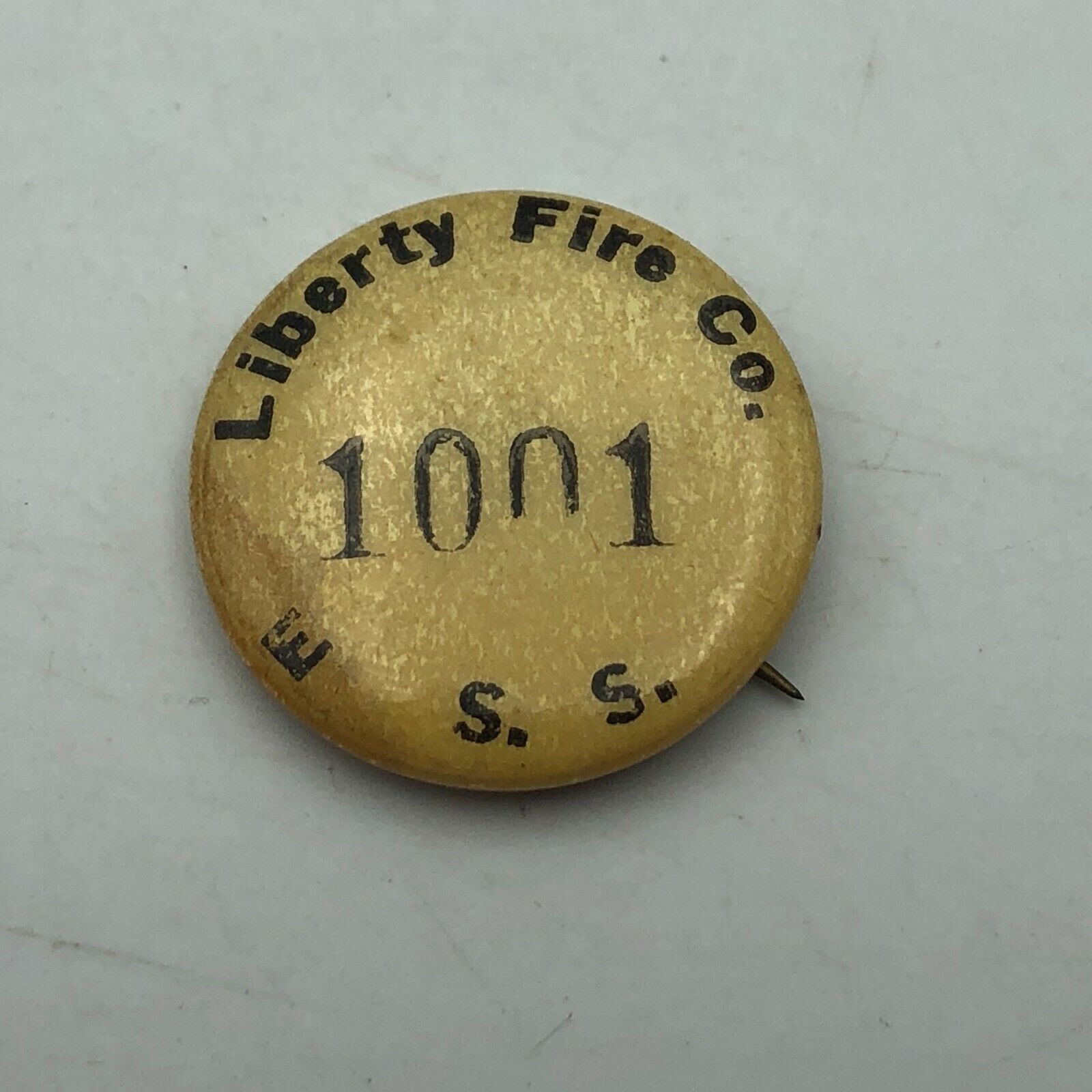 Antique Vtg Liberty Fire Company S.S. Allentown PA Badge Pinback Firefighter G3 