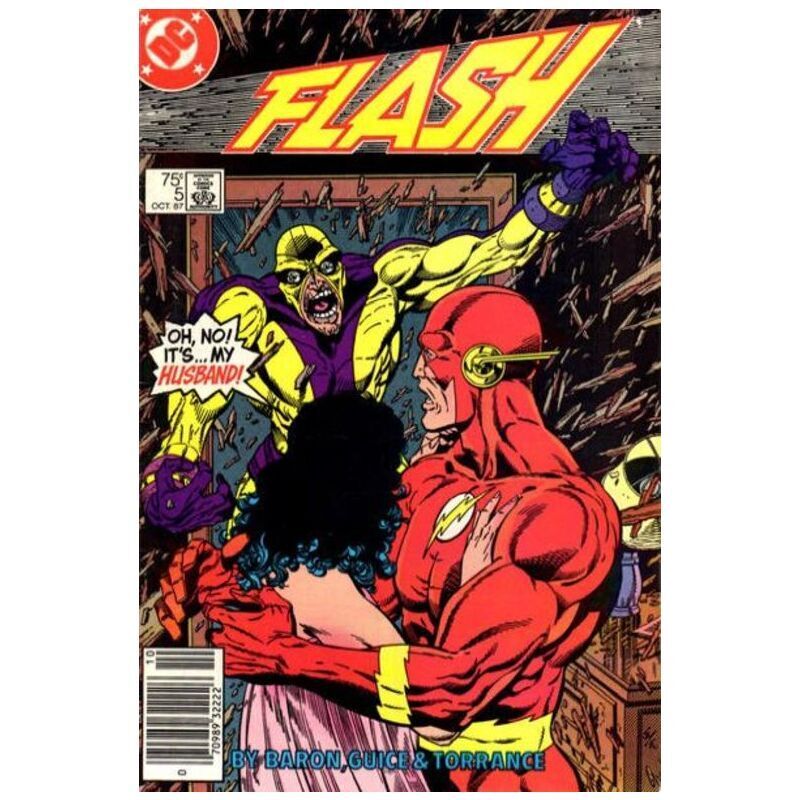 Flash (1987 series) #5 Newsstand in Near Mint minus condition. DC comics [l