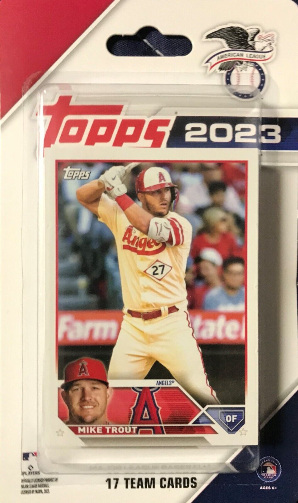 American League All Star Standouts 2023 Topps Factory 17 Card Set Trout Ohtani