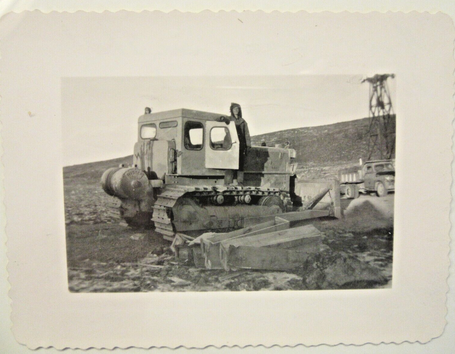 CATERPILLAR TRACTOR w/HYSTER D8L Towing Winch. THULE, GREENLAND  1951. 4 3/4\