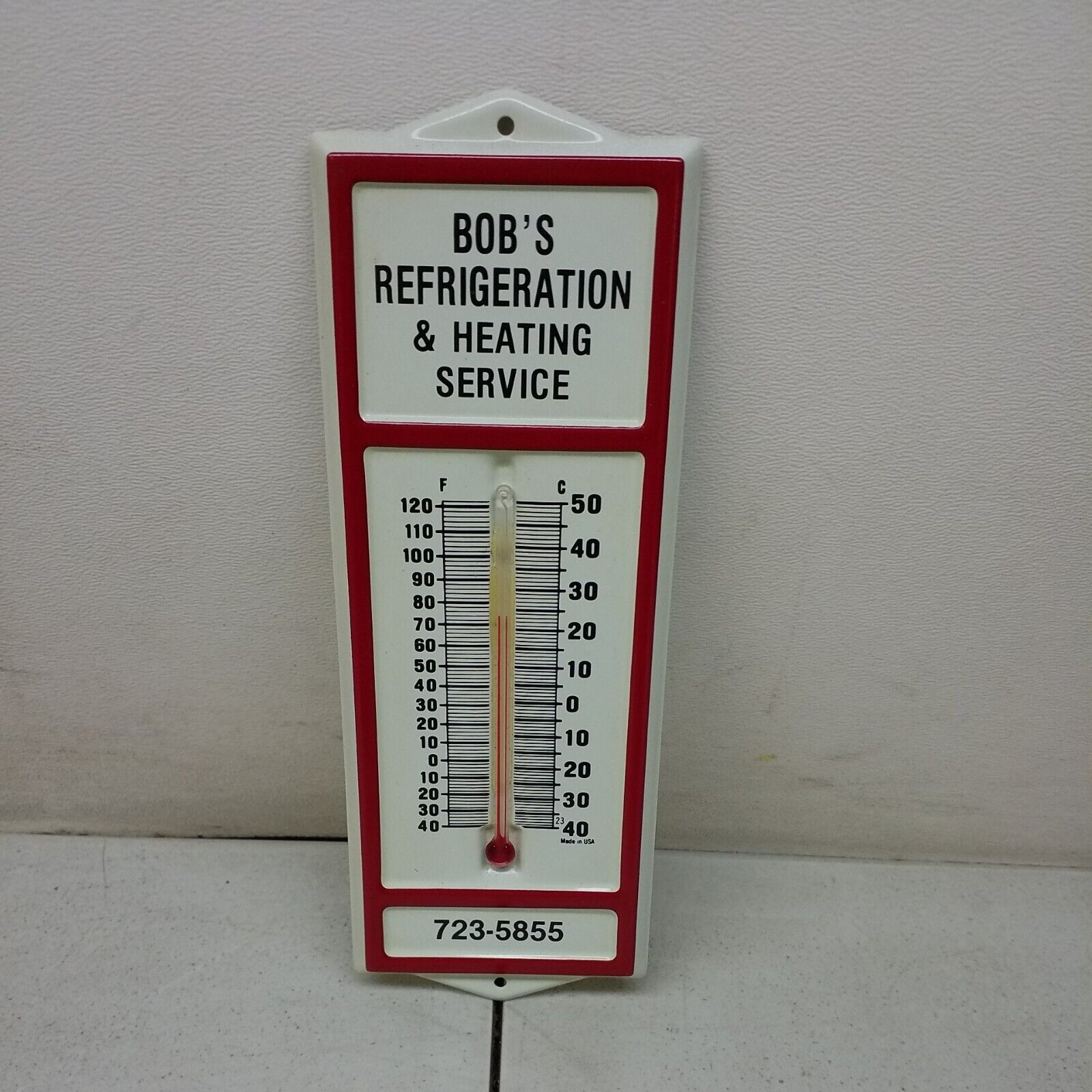 Bobs Refrigeration and Heating Service Thermometer from Chippewa Falls Wisconsin