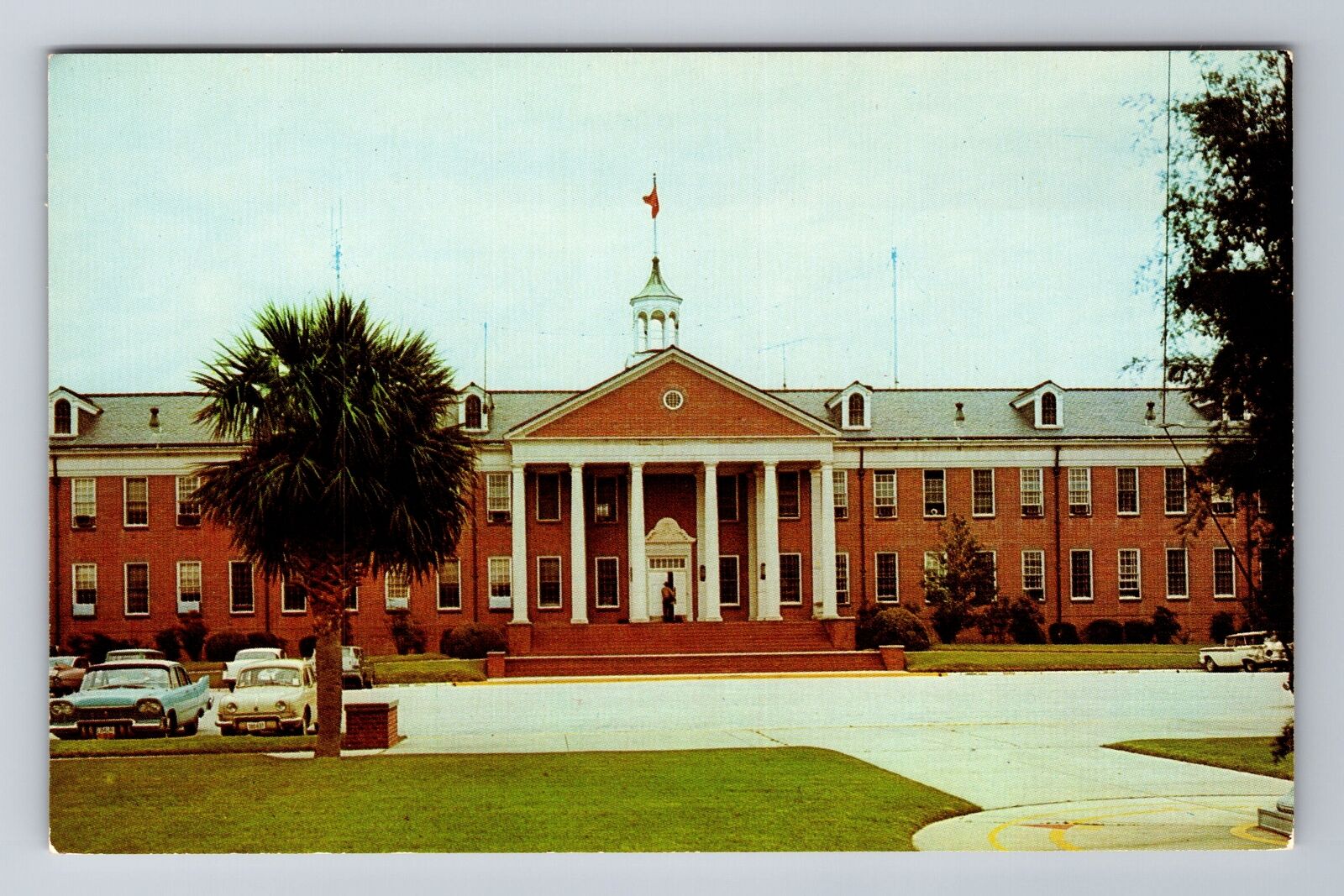 Parris Island SC-South Carolina, Administration Building, Vintage Postcard