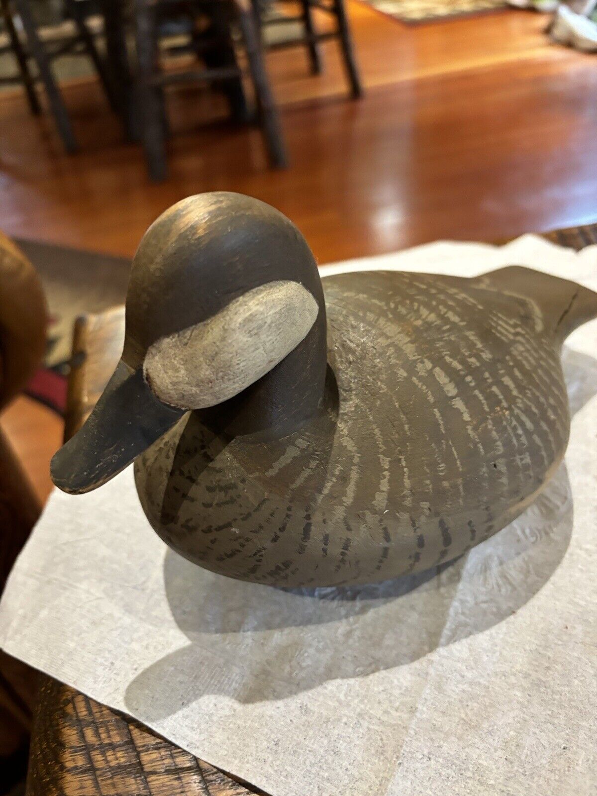DAVID PERSONIUS  wood carving Of A Ruddy Duck