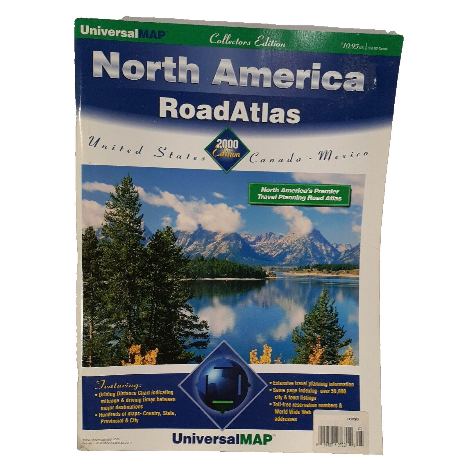 North America Road Atlas USA Canada Mexico 2000 Edition Universal Map Collectors