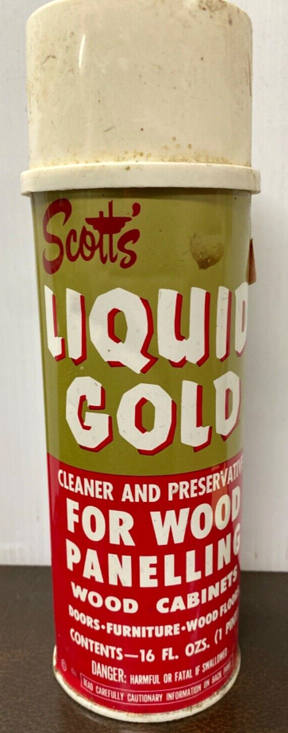 Vintage Scott's Liquid Gold Wood Cleaner can 16oz New (FC94-1Q2328