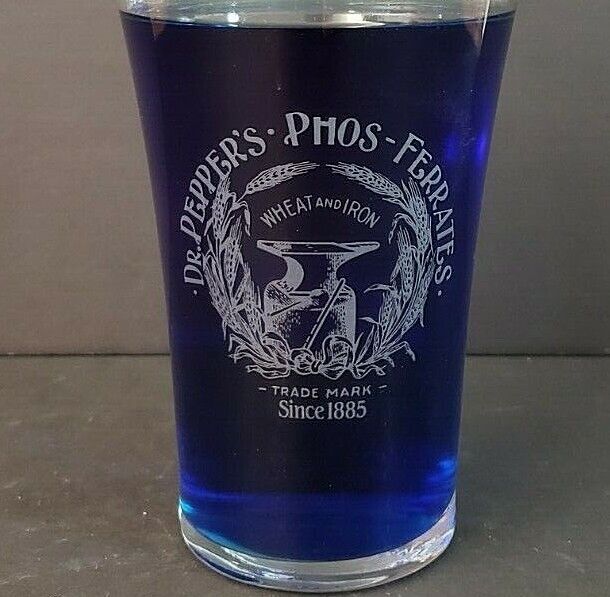 Dr Pepper 16 Oz Fountain Glass Phos Ferrates 100th Anniversary 1885-1985
