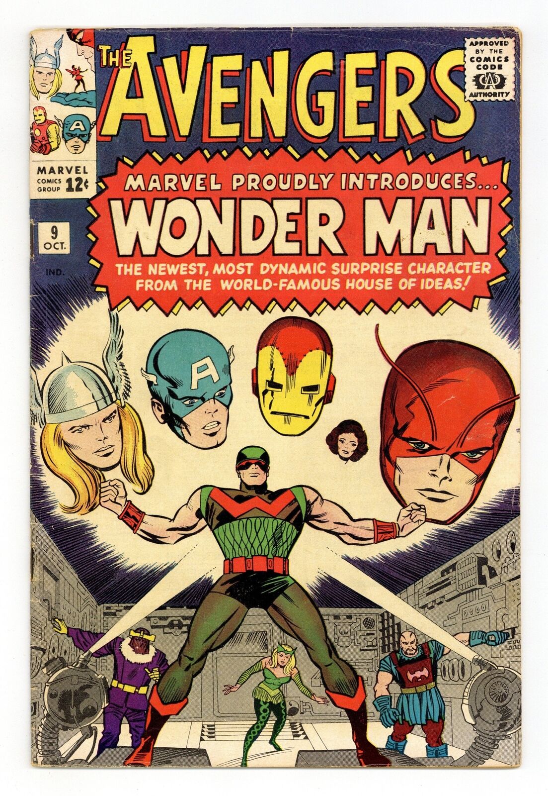 Avengers #9 VG+ 4.5 1964 1st app. Wonder Man