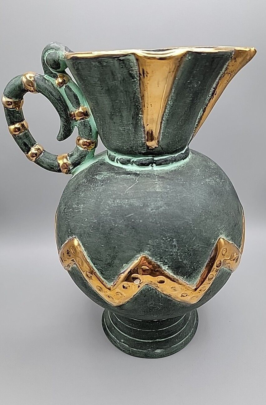 Antique Ceramic Water Pitcher Spain For Stewarts N1 9\