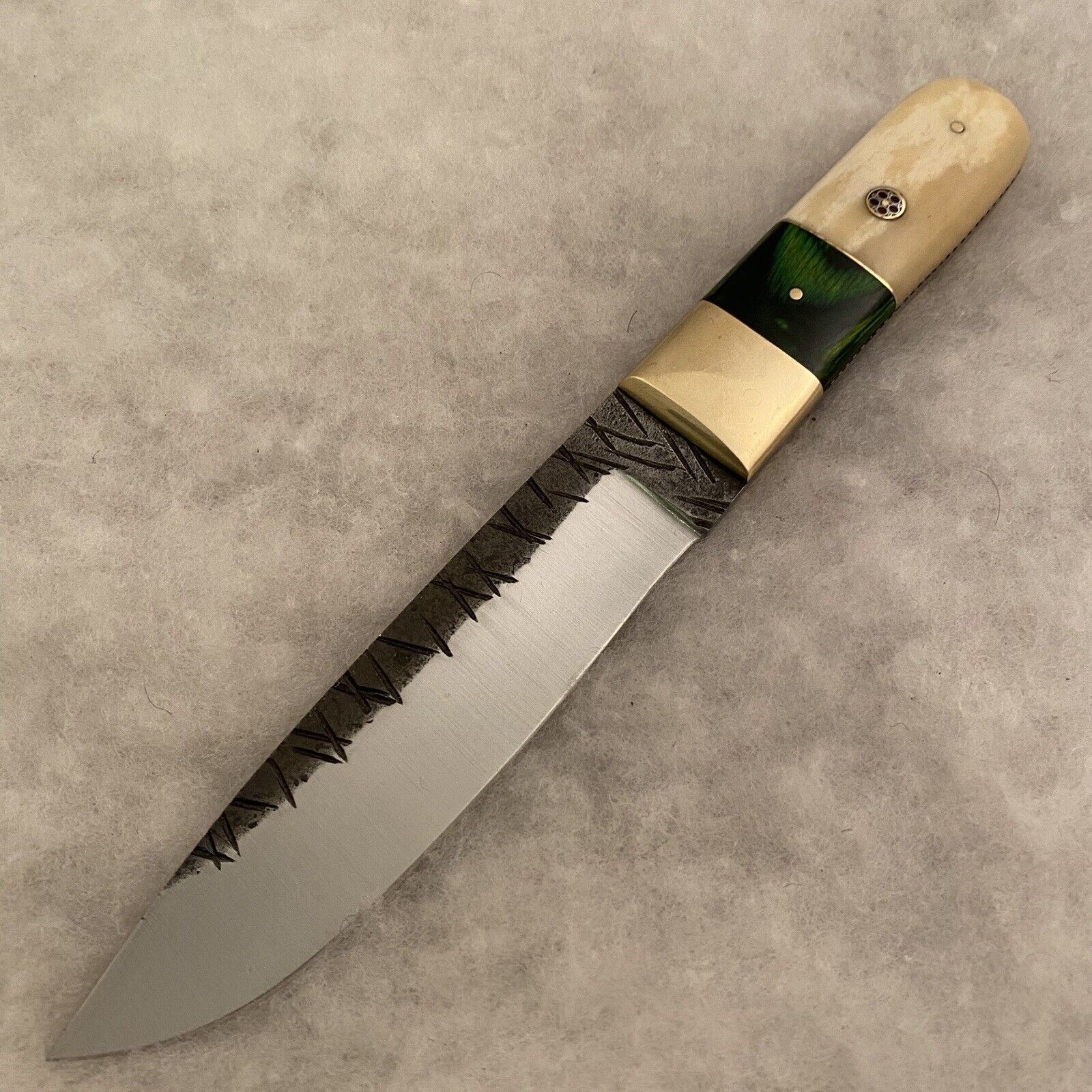 10 1/4” Handmade Leaf Spring Steel HUNTING Skinning CAMPING EDC Knife KY-168
