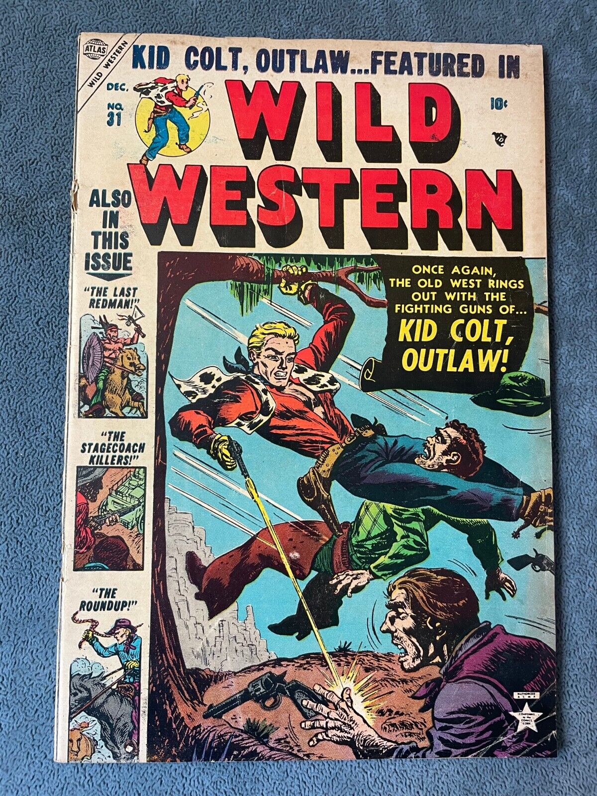 Wild Western #31 1953 Atlas Comic Book Golden Age Western Kid Colt VG