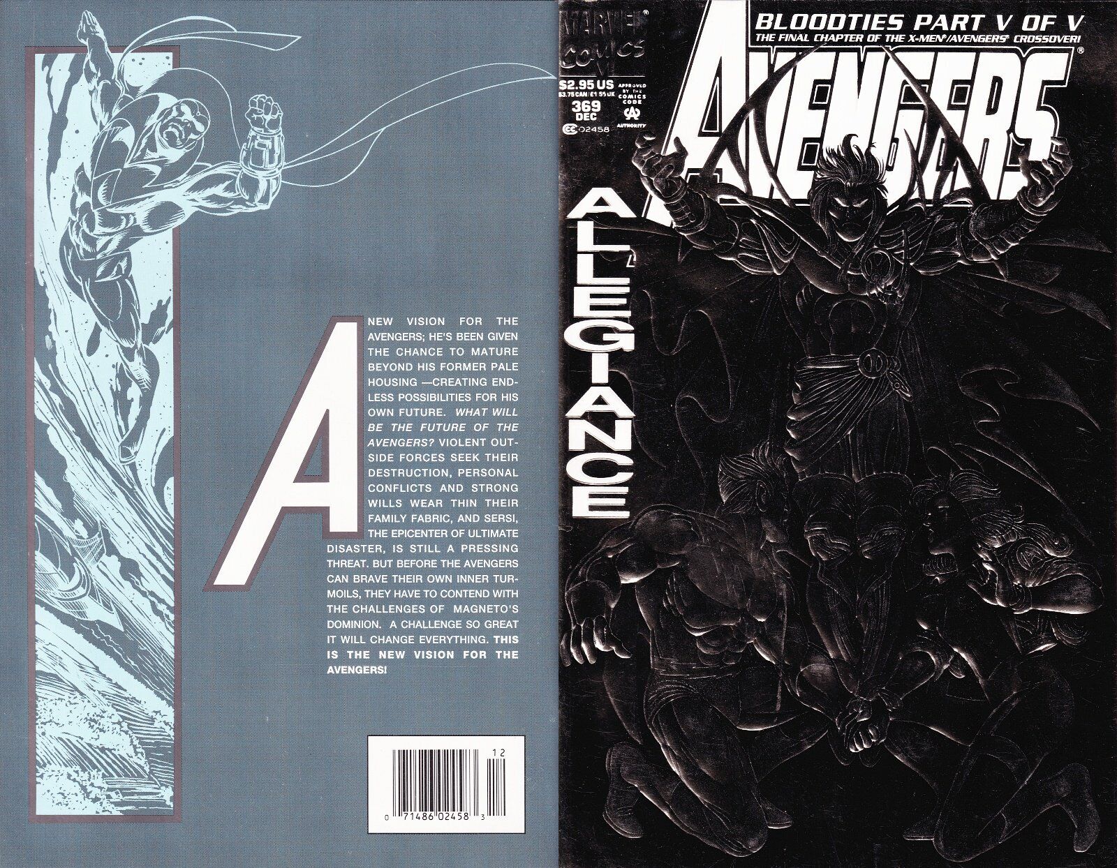 Avengers #369 Newsstand Cover (1963-1996) Marvel Comics