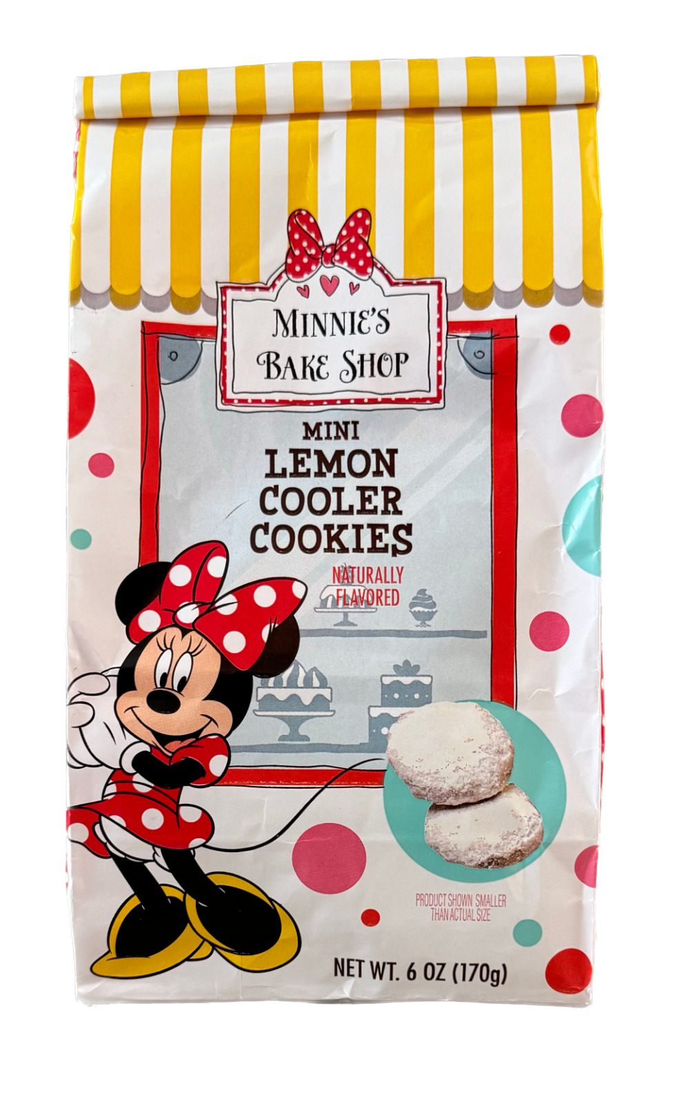 Disney Parks Minnie\'s Bake Shop Mini Lemon Cooler Cookies 6 Oz Bag (170g)