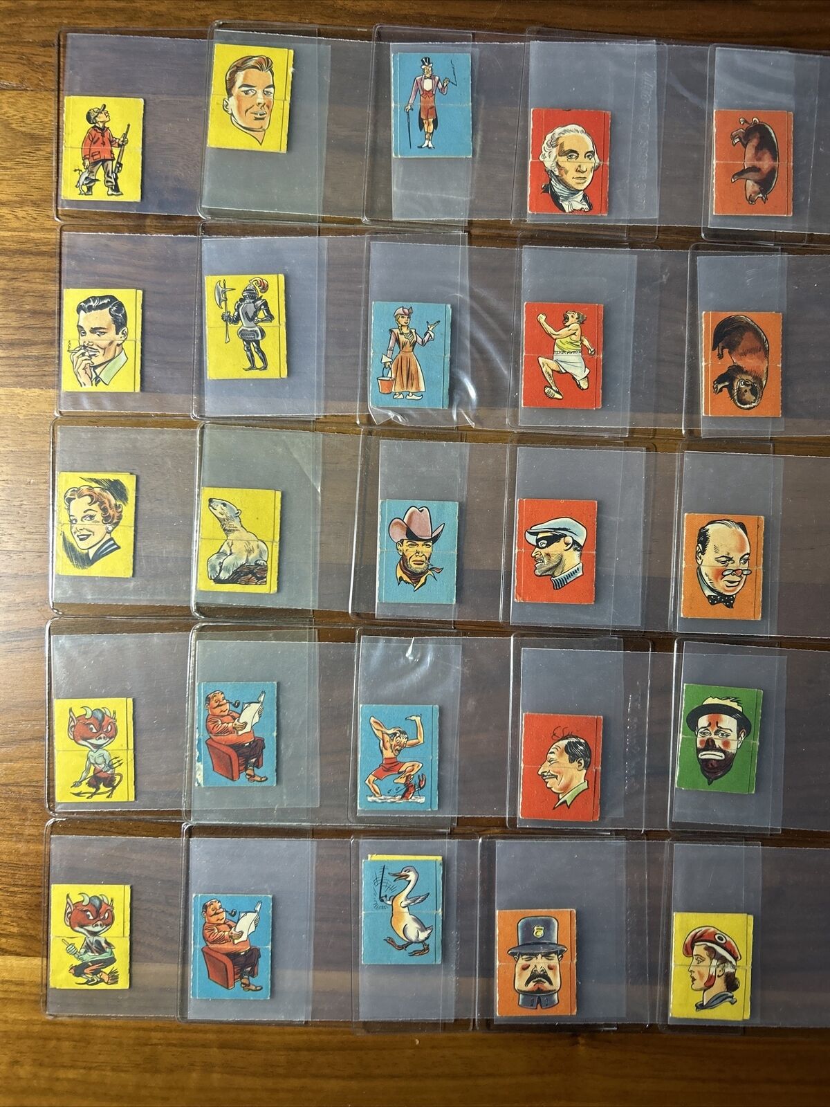 FUNNY FOLDEES 1955 Topps USA Lot of 25 in sleeves and top loader rare vintage
