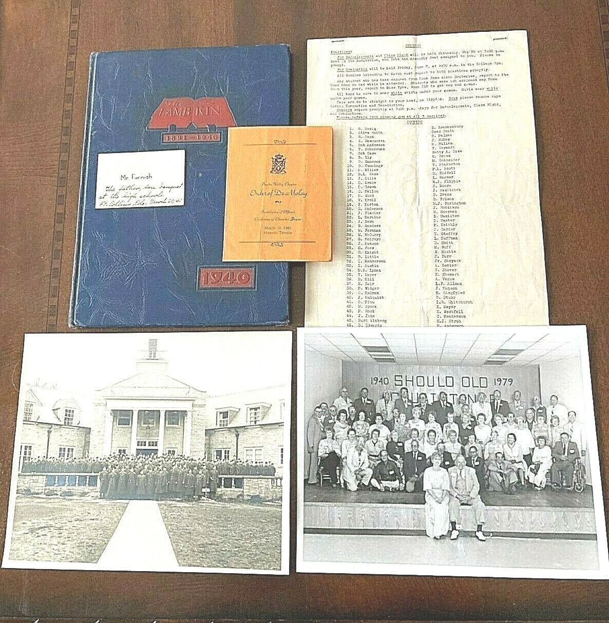 THE LAMBKIN~1940~FORT COLLINS HIGH SCHOOL~YEARBOOK PHOTOS PAPERS~RARE~#YB-BB