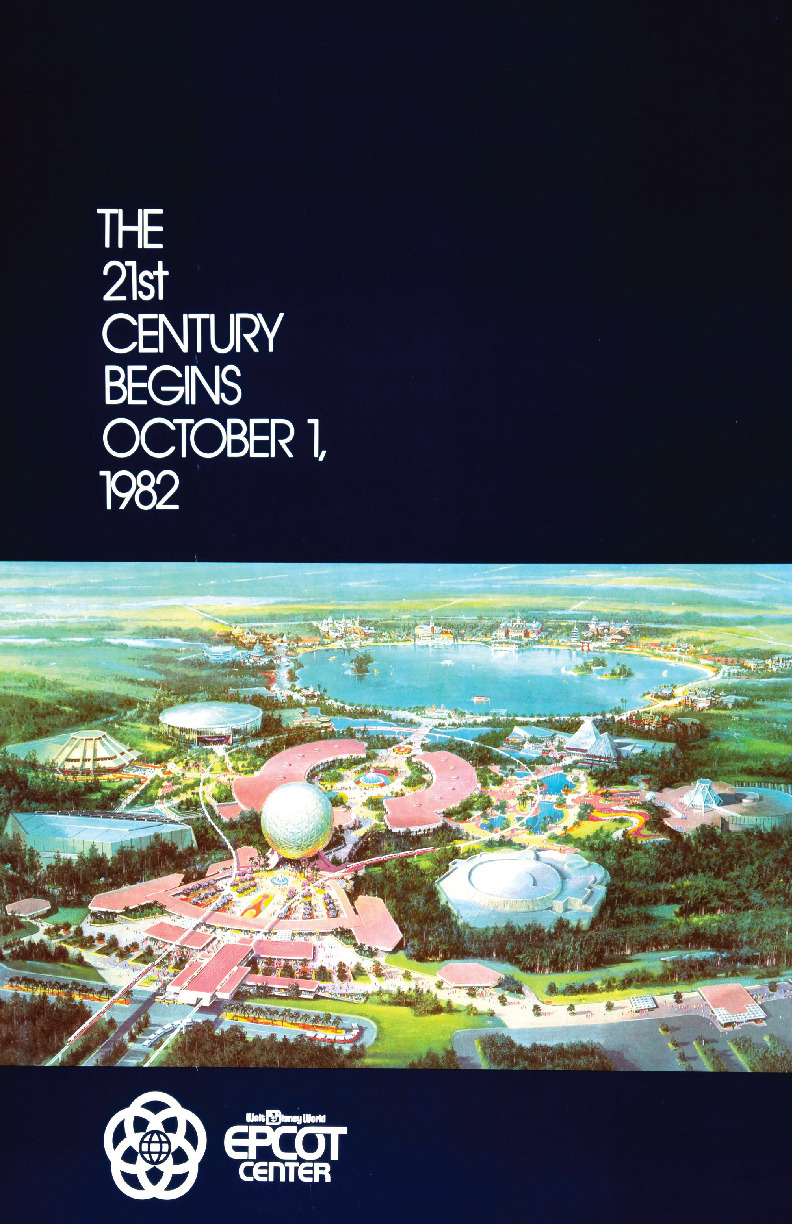 Walt Disney World Epcot Center 21st Century Begins 1982 Teaser Poster
