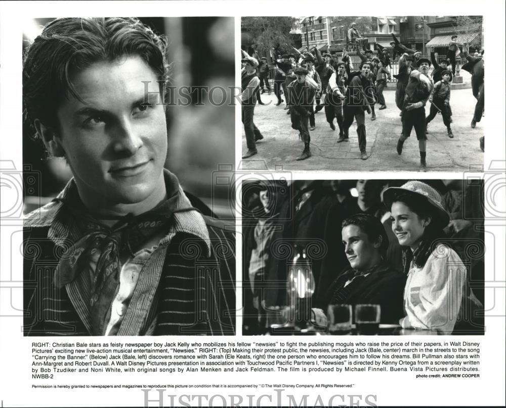 1992 Press Photo Christian Bale, Ela Keats in Newbies - orp08451