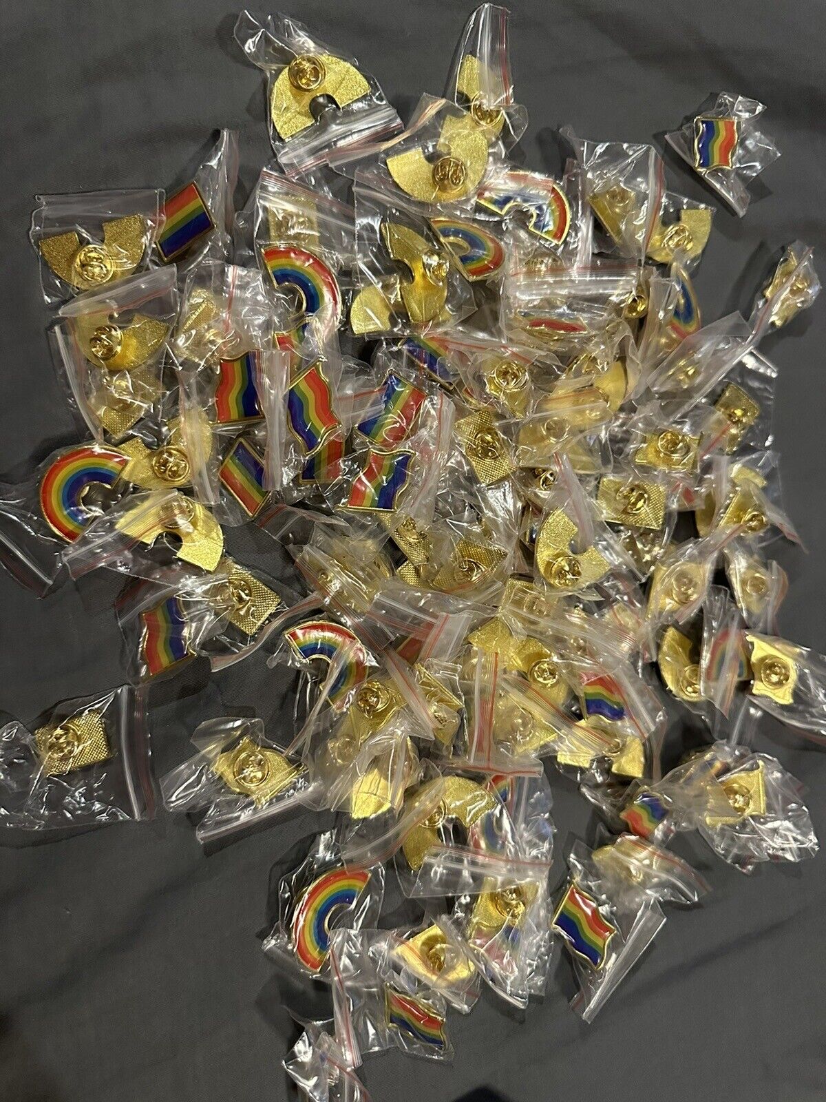 100 Gay Pride Pins LGBTQ Lot Of 100 New 
