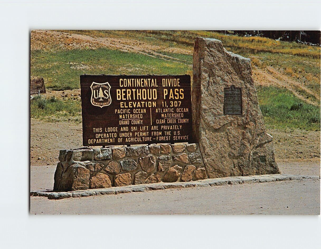 Postcard Berthoud Pass Continental Divide Colorado USA North America