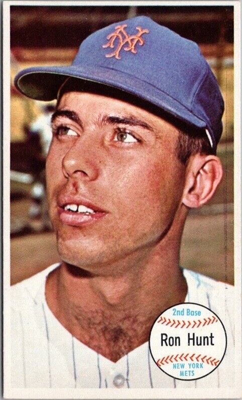 1964 Topps Giants MLB Baseball Card / RON HUNT New York Mets All-Star - Card #6