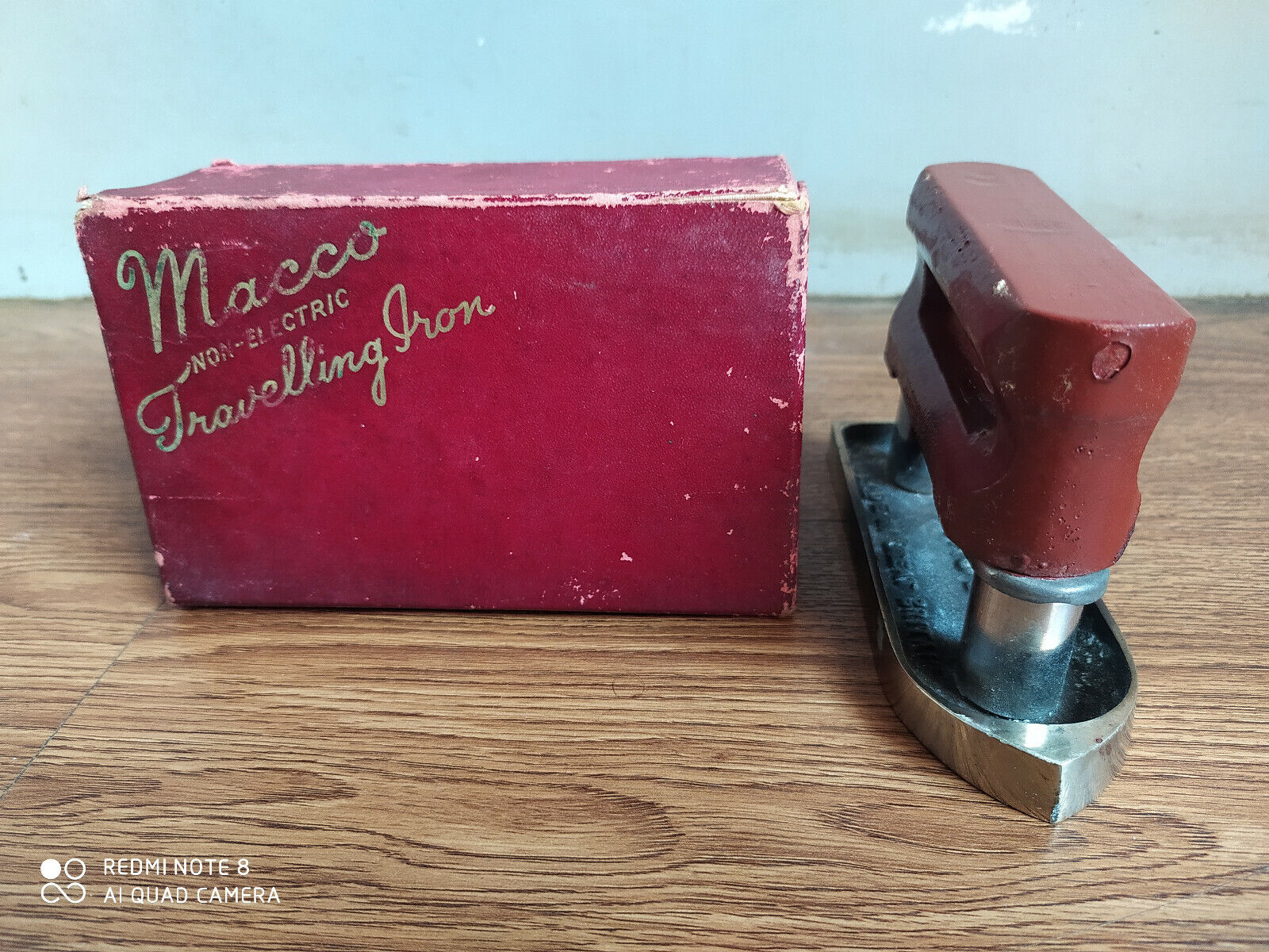 Rare vintage MACCO non electric travelling iron of 60\'s made in GT Britain.