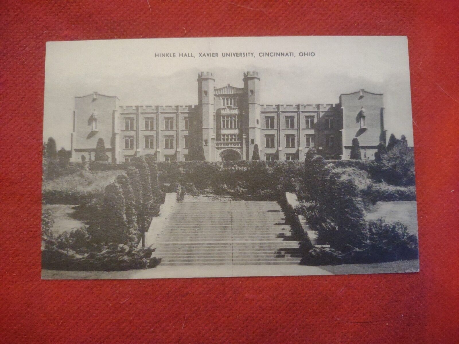 1940s B/W Hinkle Hall Administration Xavier University Cincinnati OH  Postcard