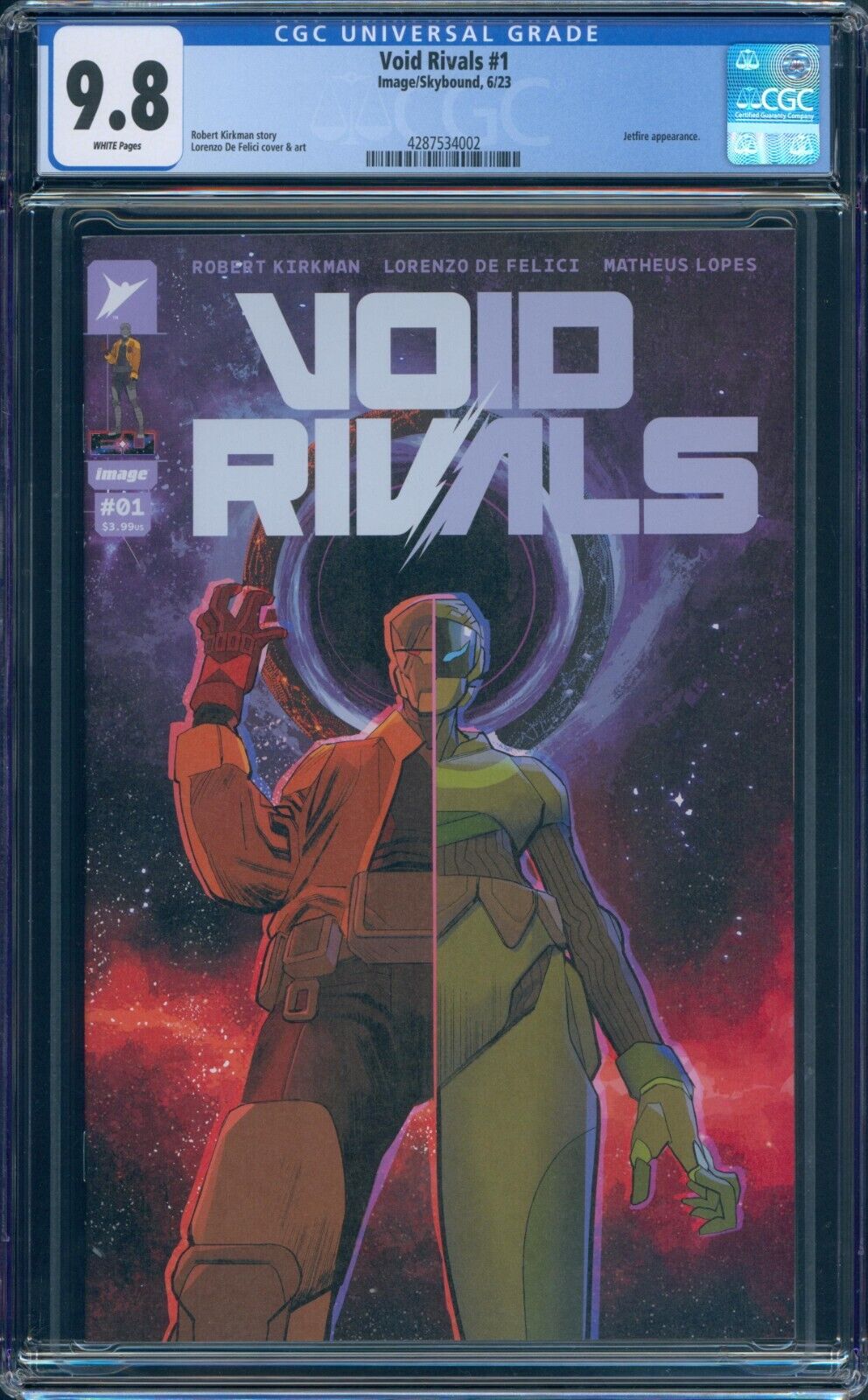 Void Rivals #1 CGC 9.8 1st Print Cover A Transformers Robert Kirkman Image 2023