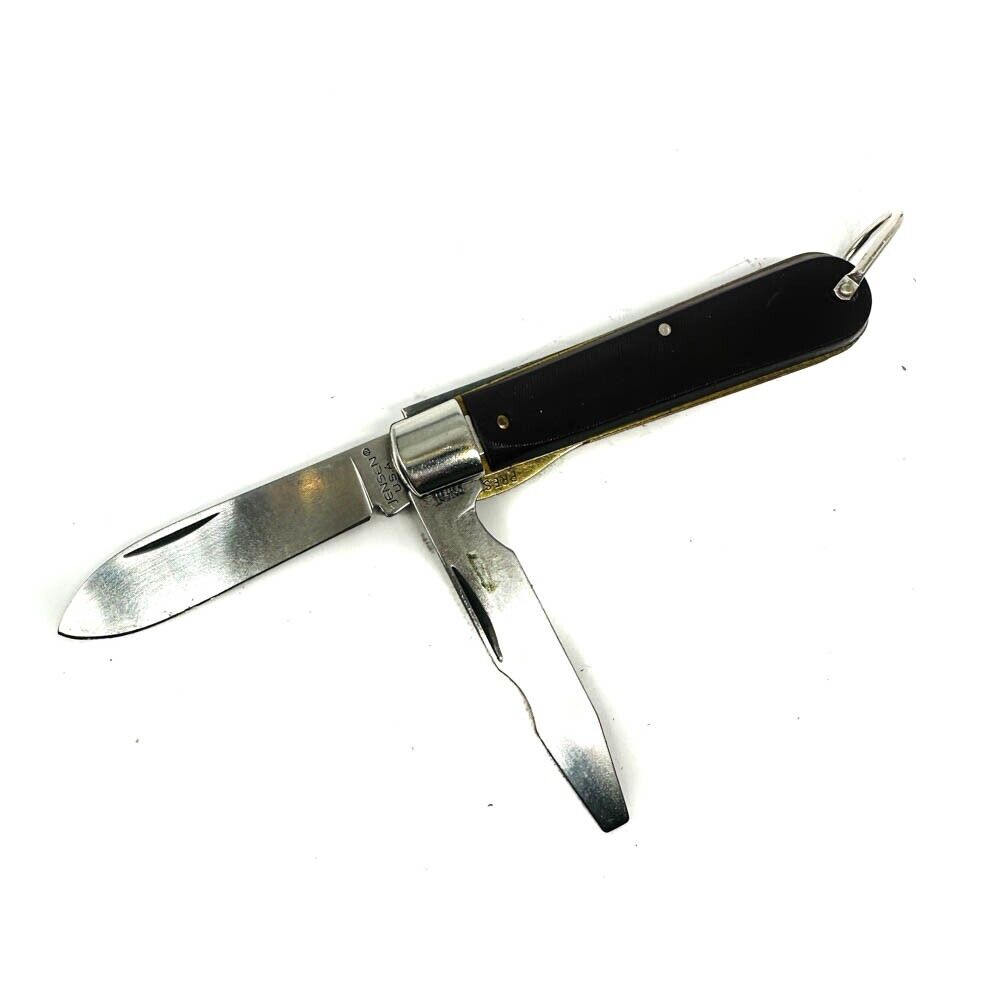 Vintage Jensen Lineman\'s Electrician’s Folding Pocket Knife, Made in USA