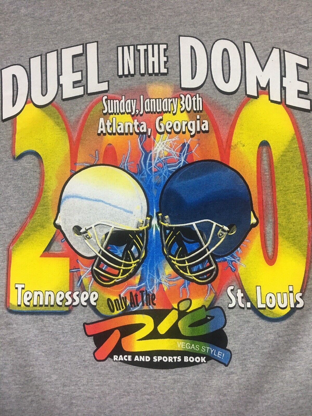 Duel In The Dome Tennessee VS St. Louis- Atlanta Georgia 2000 T Shirt Size XL