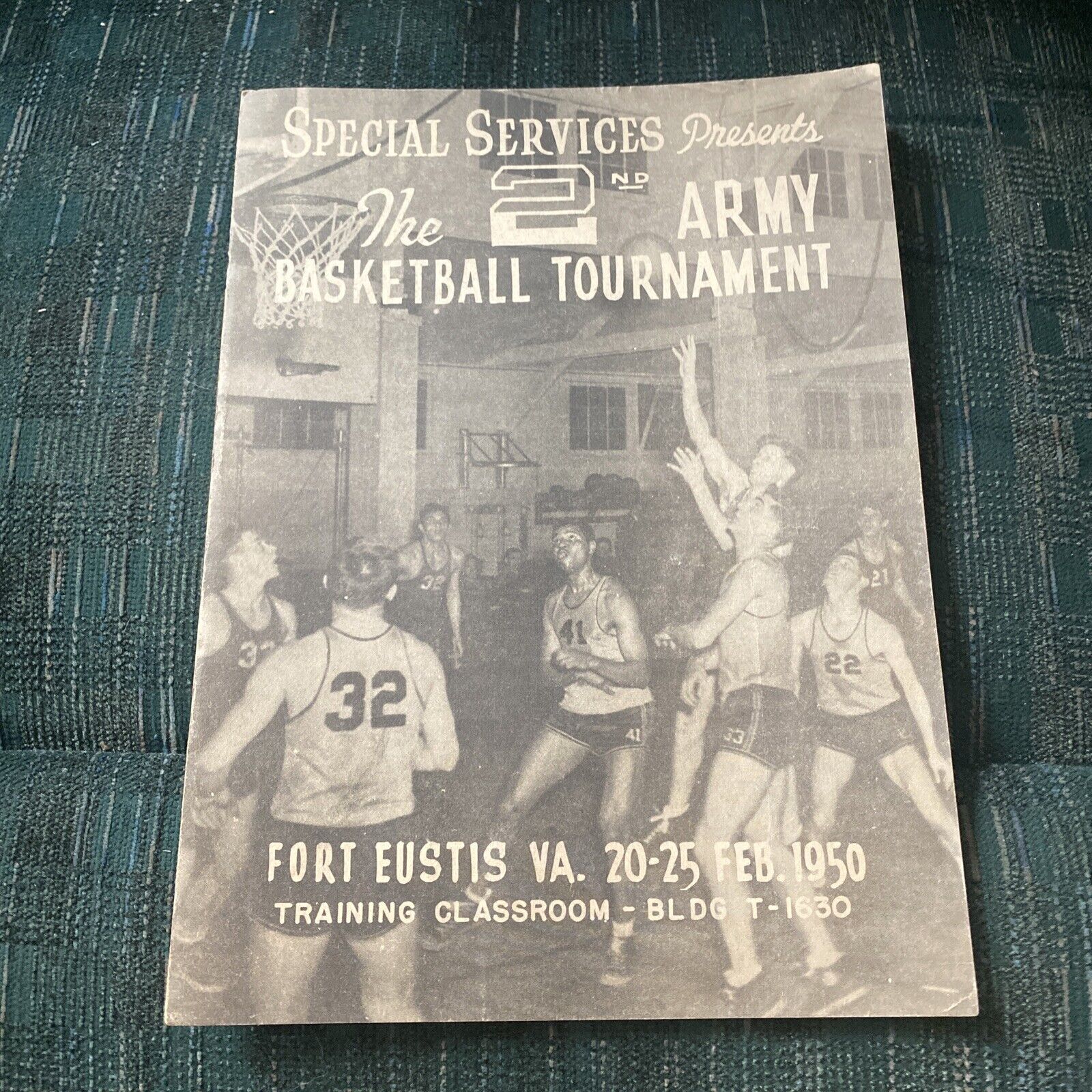 1950 Fort Eustis Virginia Army basketball Tournament program
