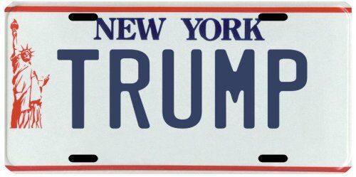 President Donald Trump New York 1980\'s License plate