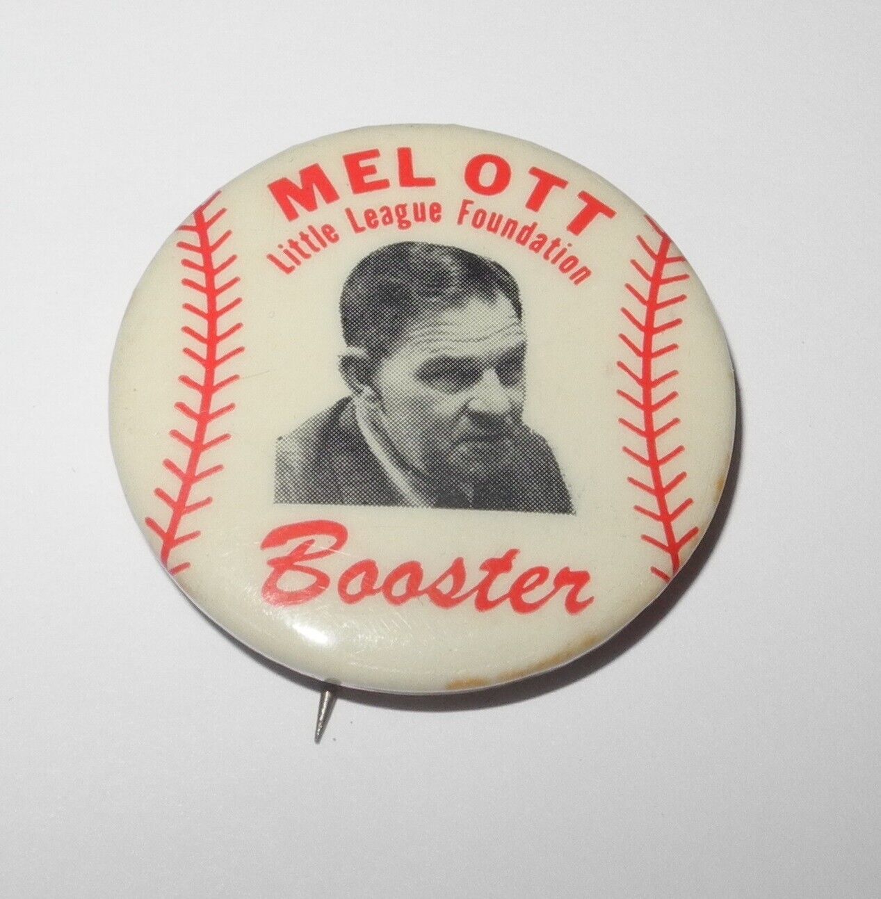 1940\'s Baseball Mel Ott New York Giants Booster Souvenir Pin Button Pinback