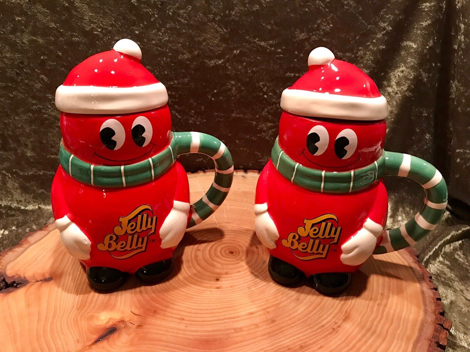Set of 2 Vintage Jelly Belly Christmas Mug Set