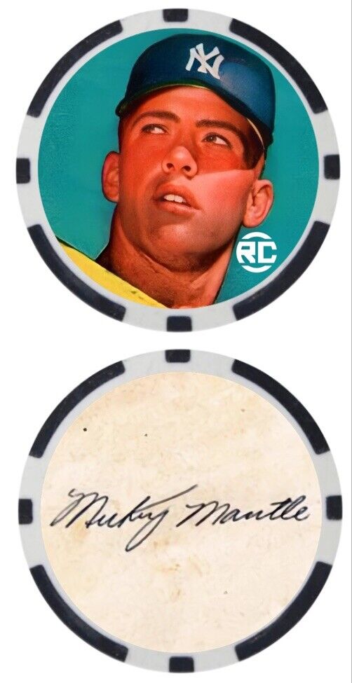 MICKEY MANTLE - NEW YORK YANKEES - ROOKIE POKER CHIP -  ****SIGNED/AUTO***