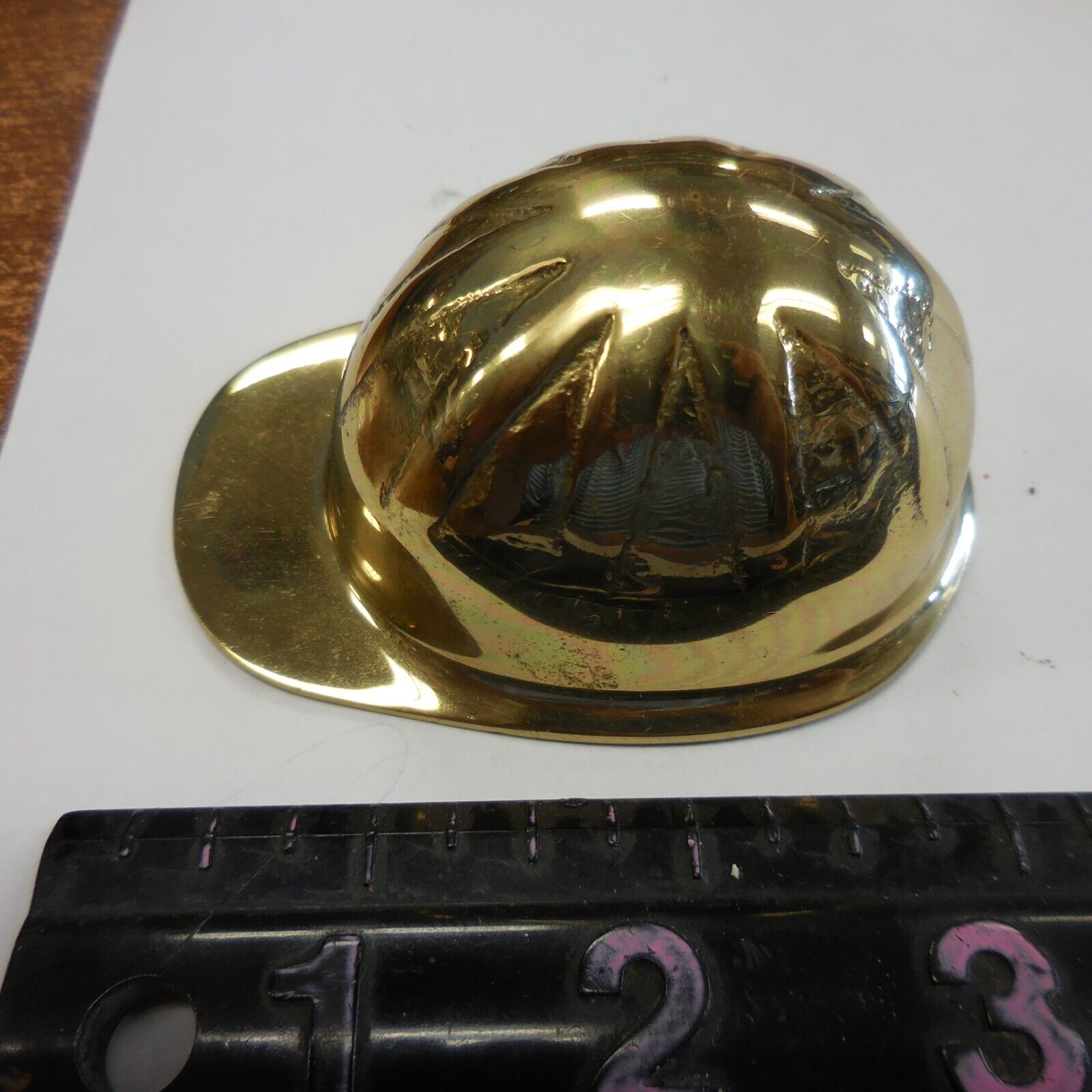 Vintage 3” Brass BRIDGESTONE/FIRESTONE HARD HAT