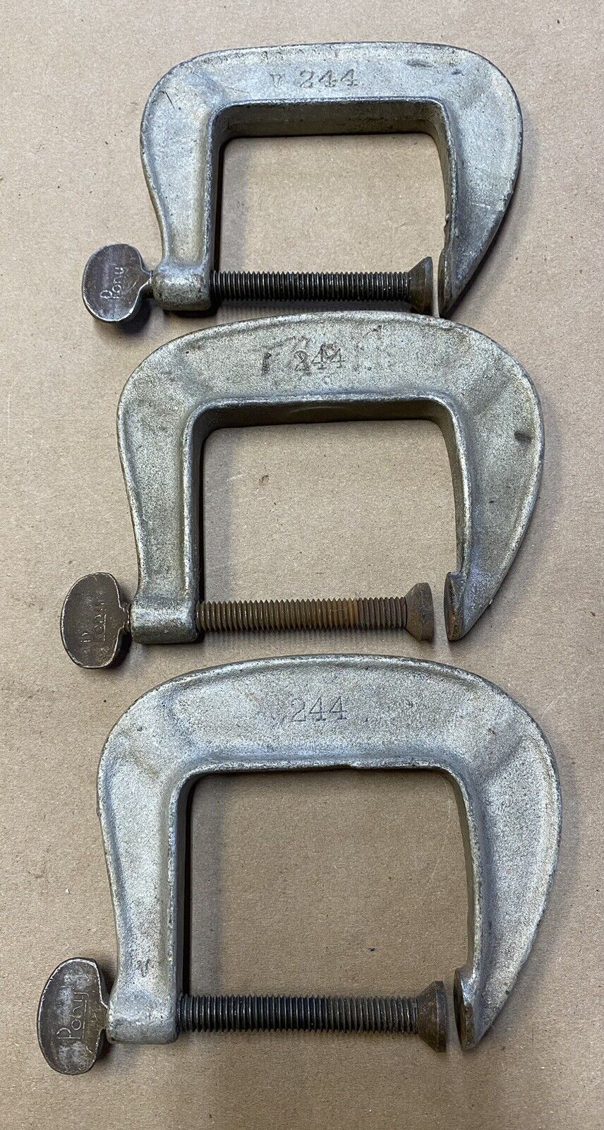 Pony 244 C Clamp Set of 3 (Made in USA) Pre-Owned