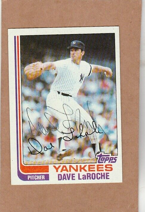 1982 Topps # 142 Dave LaRoche-   autographed card