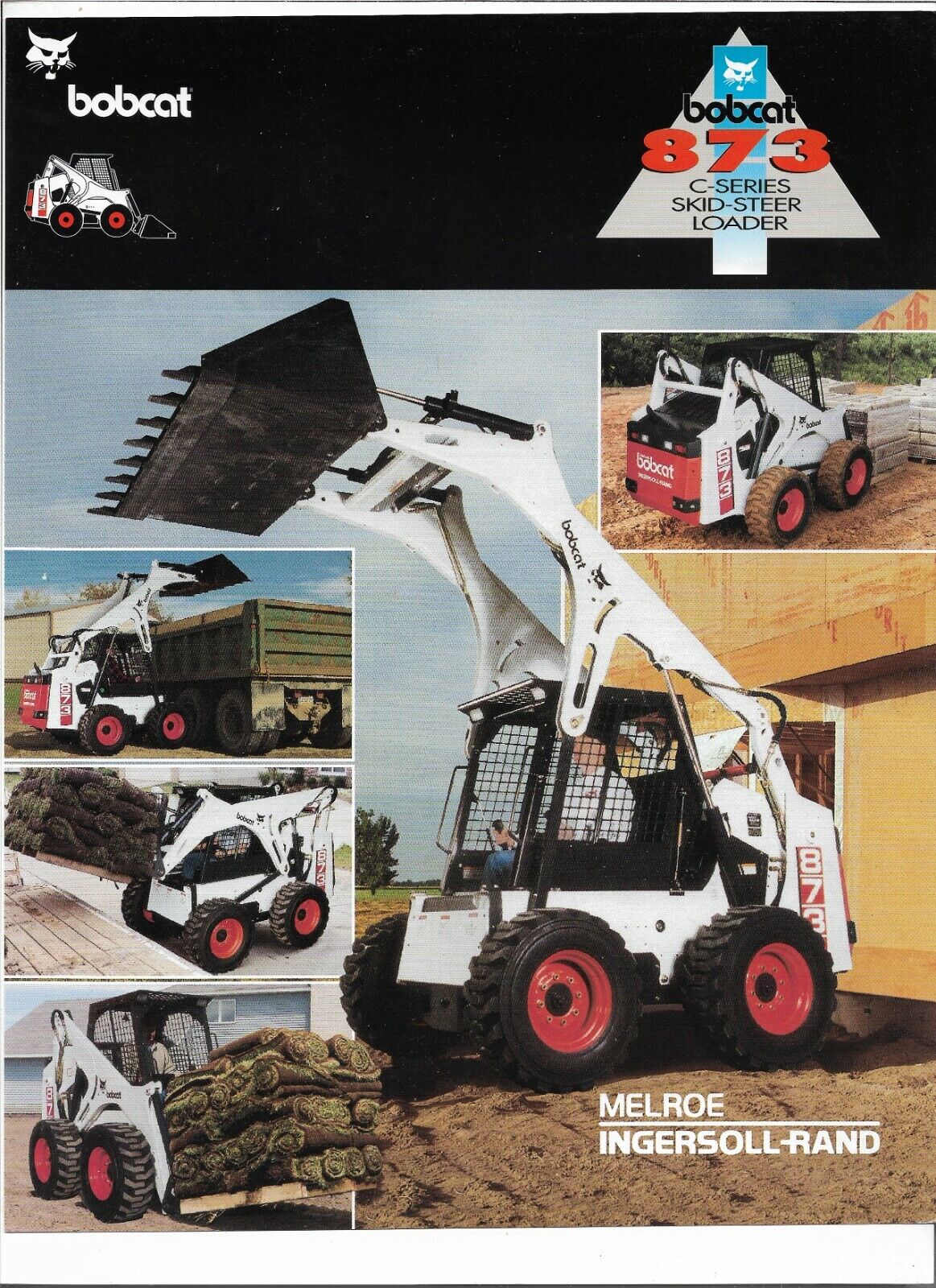 Original OE OEM Bobcat 873 C Series Skid Steer Loader Sales Brochure Spec Sheet