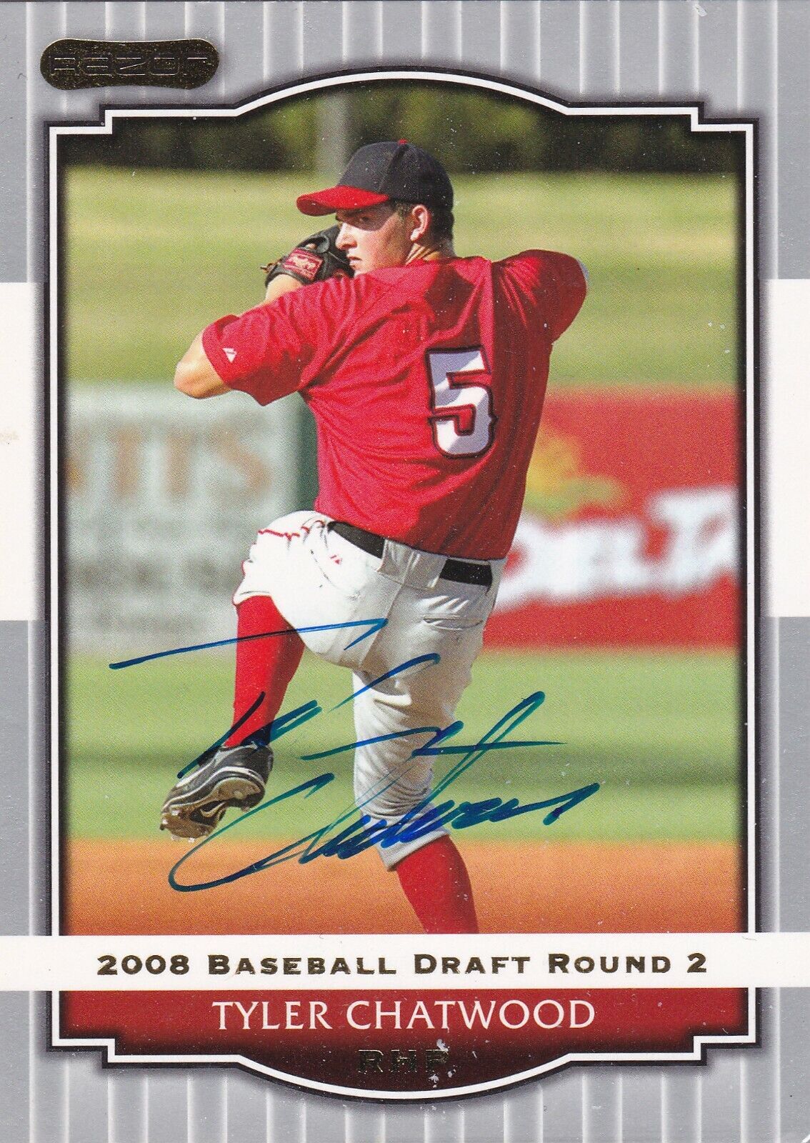 TYLER CHATWOOD LOS ANGELES ANGELS SIGNED 2008 CARD BLUE JAYS CUBS GIANTS ROCKIES