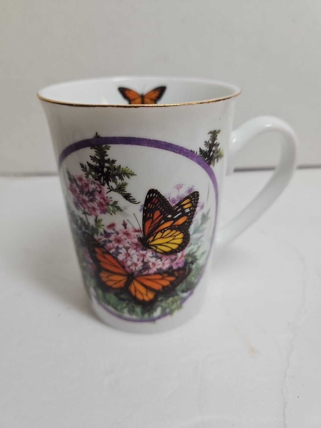 Vintage 1995 Enesco Otagiri Butterfly Garden Mug Monarch By Paul Sweany