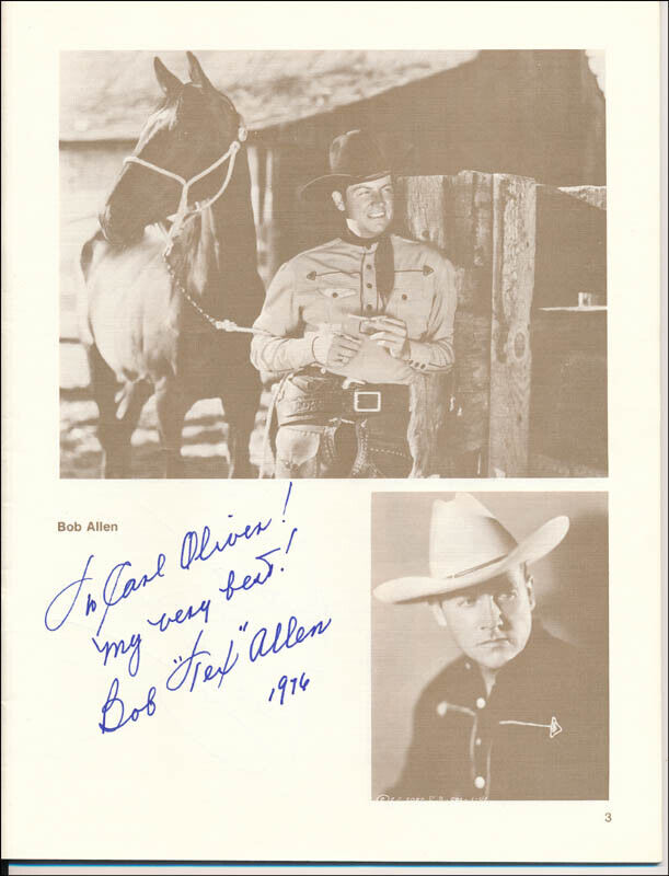 BOB (ROBERT) ALLEN - INSCRIBED PROGRAM SIGNED CIRCA 1976 WITH CO-SIGNERS
