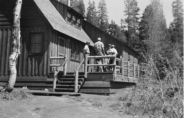 Delaney\'s Rainbow Trout Lake Sattley California 1950s view OLD PHOTO 2