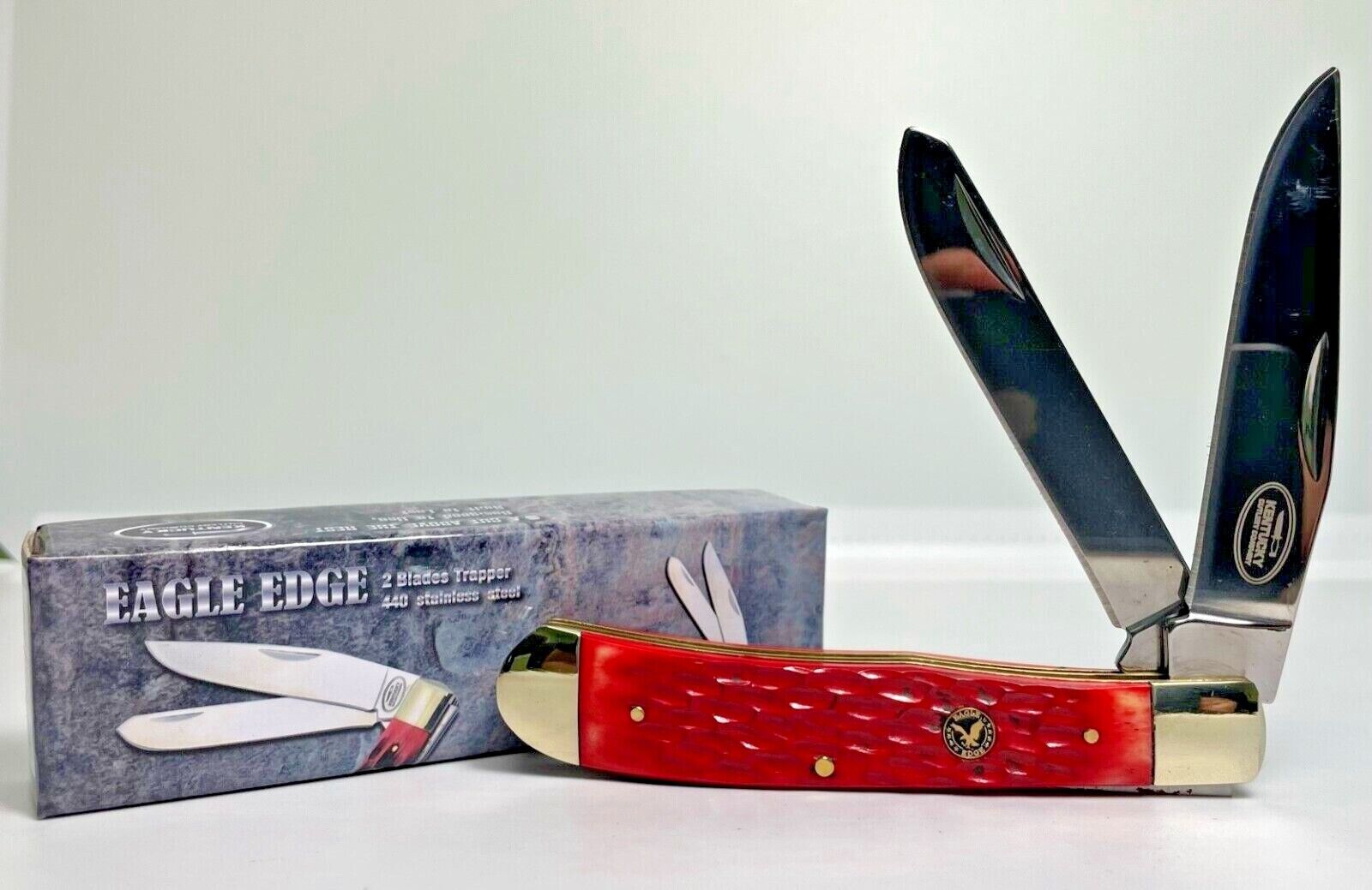 NEW Kentucky Cutlery - EAGLE EDGE - Pocket Knife, WRANGLER Trapper, 2 & 3 Blade