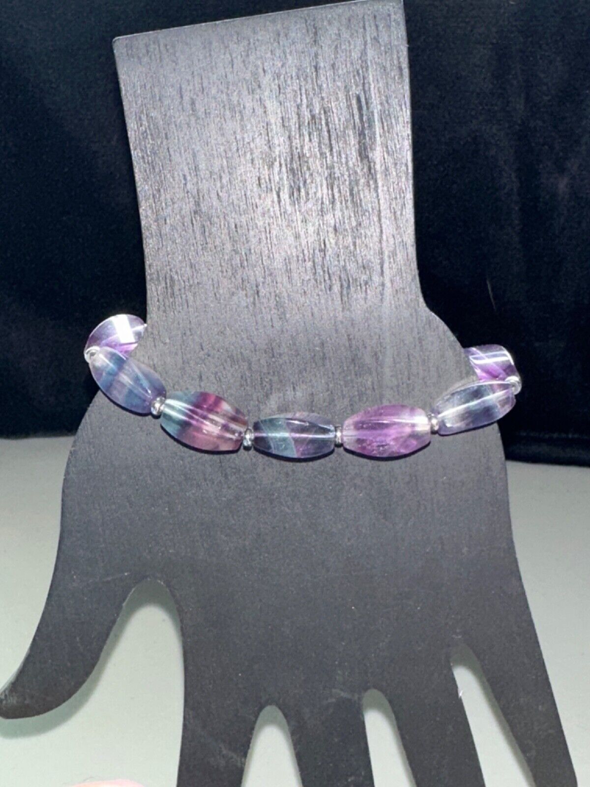 Rainbow Fluorite Quartz Crystal Bracelet,Metaphysical,Jewelry,Unique gift,Gem
